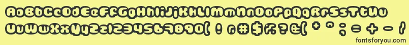 Gub Font – Black Fonts on Yellow Background
