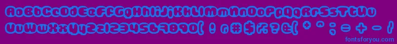 Gub Font – Blue Fonts on Purple Background