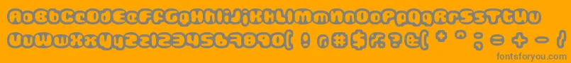 Gub-Schriftart – Graue Schriften auf orangefarbenem Hintergrund