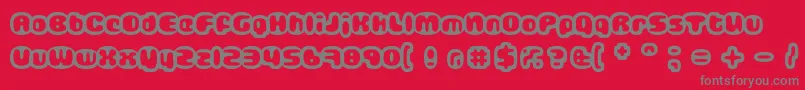Czcionka Gub – szare czcionki na czerwonym tle
