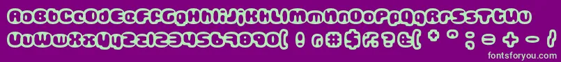 Gub Font – Green Fonts on Purple Background