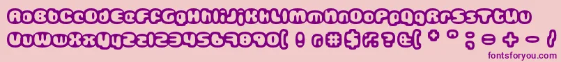 Gub Font – Purple Fonts on Pink Background