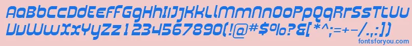 SfplasmaticaextItalic Font – Blue Fonts on Pink Background