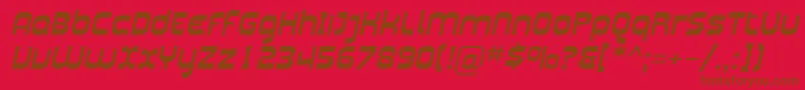 SfplasmaticaextItalic Font – Brown Fonts on Red Background