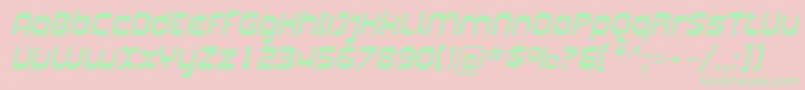 SfplasmaticaextItalic Font – Green Fonts on Pink Background