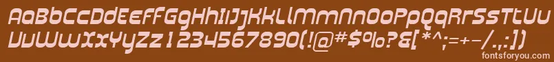 Police SfplasmaticaextItalic – polices roses sur fond brun