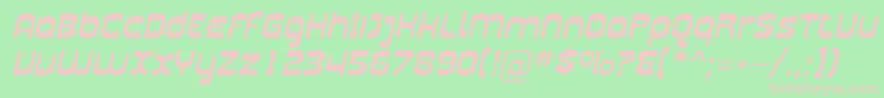 SfplasmaticaextItalic Font – Pink Fonts on Green Background
