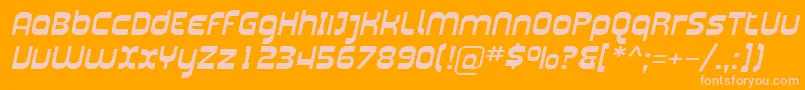 Police SfplasmaticaextItalic – polices roses sur fond orange