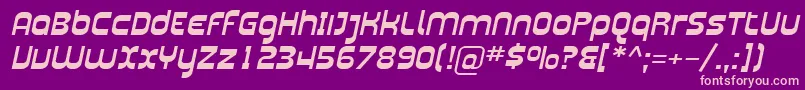 SfplasmaticaextItalic Font – Pink Fonts on Purple Background
