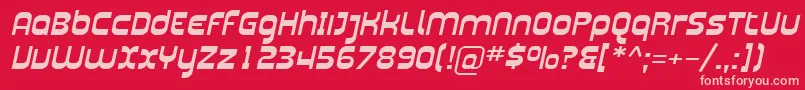 SfplasmaticaextItalic Font – Pink Fonts on Red Background
