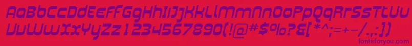 SfplasmaticaextItalic Font – Purple Fonts on Red Background