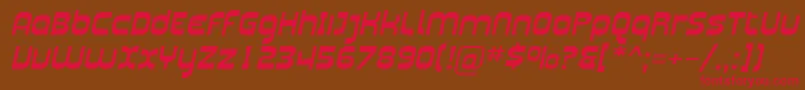 SfplasmaticaextItalic Font – Red Fonts on Brown Background