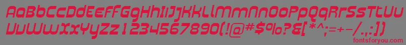 SfplasmaticaextItalic Font – Red Fonts on Gray Background