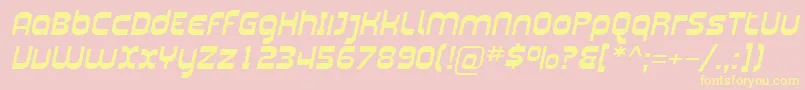 Шрифт SfplasmaticaextItalic – жёлтые шрифты на розовом фоне