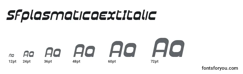 Размеры шрифта SfplasmaticaextItalic