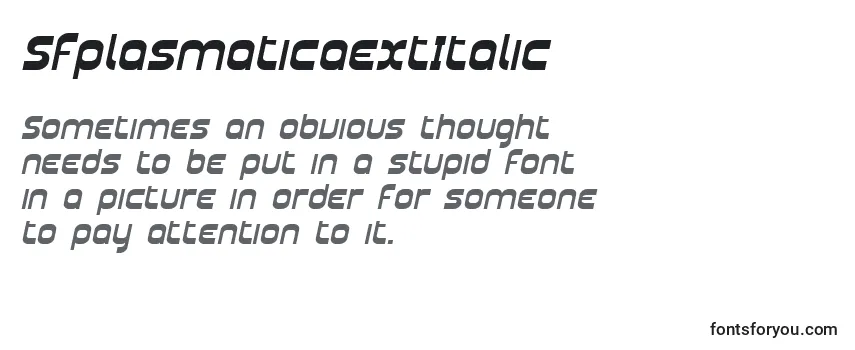 SfplasmaticaextItalic Font