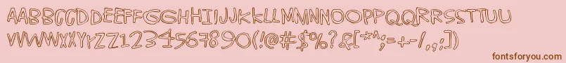 fuente WorldWithoutEnd – Fuentes Marrones Sobre Fondo Rosa