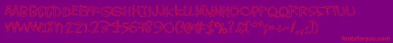 WorldWithoutEnd Font – Red Fonts on Purple Background