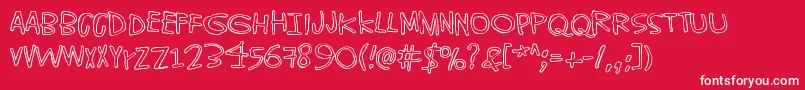 WorldWithoutEnd Font – White Fonts on Red Background