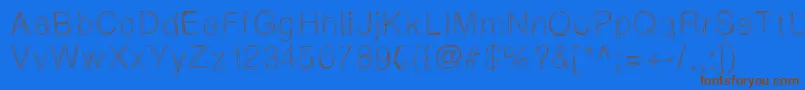 Fonte Lightscribe – fontes marrons em um fundo azul