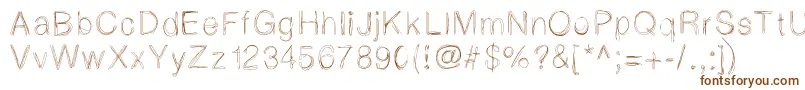 Lightscribe Font – Brown Fonts on White Background