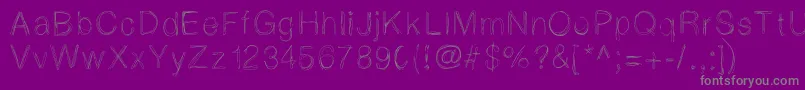Lightscribe-fontti – harmaat kirjasimet violetilla taustalla