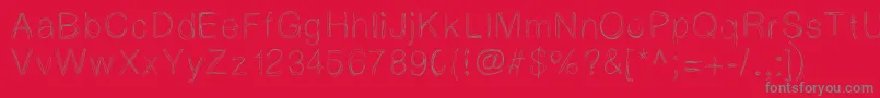 Lightscribe Font – Gray Fonts on Red Background