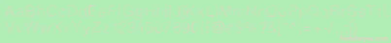 Lightscribe Font – Pink Fonts on Green Background