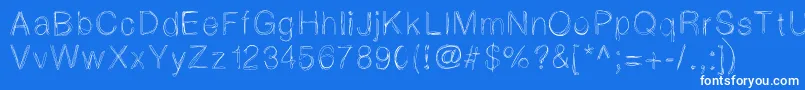 Czcionka Lightscribe – białe czcionki na niebieskim tle