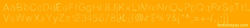 Lightscribe-Schriftart – Gelbe Schriften auf orangefarbenem Hintergrund