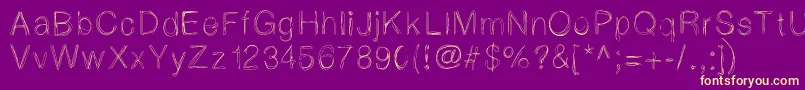 Lightscribe Font – Yellow Fonts on Purple Background