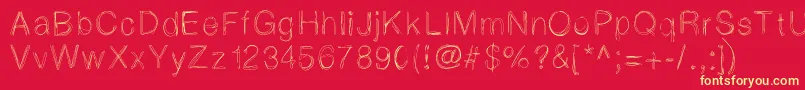 Lightscribe-Schriftart – Gelbe Schriften auf rotem Hintergrund