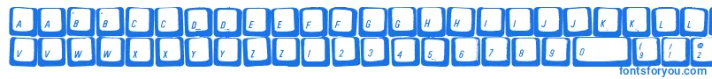 Carpt Font – Blue Fonts on White Background