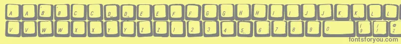 フォントCarpt – 黄色の背景に灰色の文字