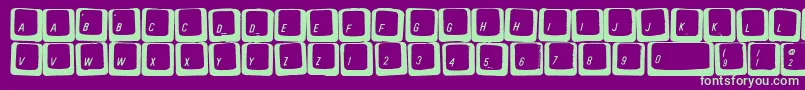 Carpt Font – Green Fonts on Purple Background