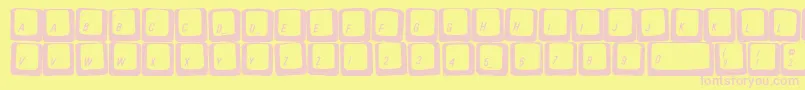 Carpt Font – Pink Fonts on Yellow Background