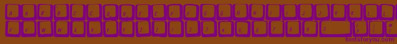 フォントCarpt – 紫色のフォント、茶色の背景