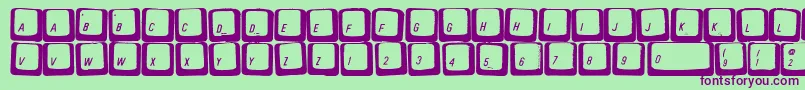 Carpt Font – Purple Fonts on Green Background