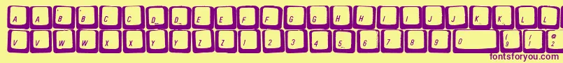 Carpt Font – Purple Fonts on Yellow Background