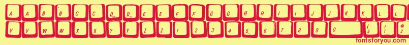 Carpt-fontti – punaiset fontit keltaisella taustalla