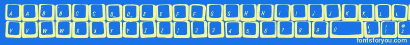 Carpt-fontti – keltaiset fontit sinisellä taustalla