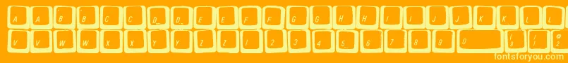 Шрифт Carpt – жёлтые шрифты на оранжевом фоне
