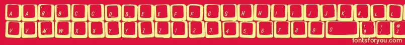 Carpt-fontti – keltaiset fontit punaisella taustalla