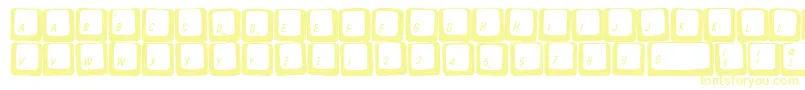 フォントCarpt – 白い背景に黄色の文字
