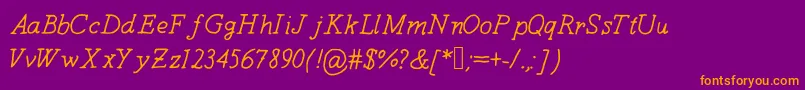 Anothersunday Font – Orange Fonts on Purple Background