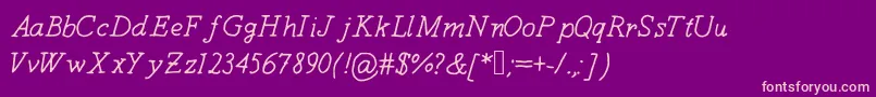 Anothersunday Font – Pink Fonts on Purple Background