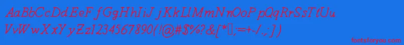 Anothersunday Font – Red Fonts on Blue Background