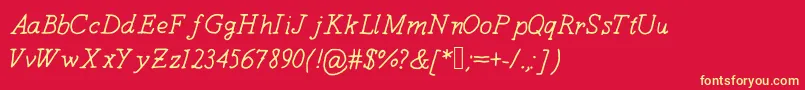 Anothersunday Font – Yellow Fonts on Red Background