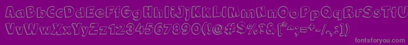 NewComicBdShadow Font – Gray Fonts on Purple Background