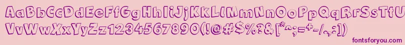 NewComicBdShadow Font – Purple Fonts on Pink Background